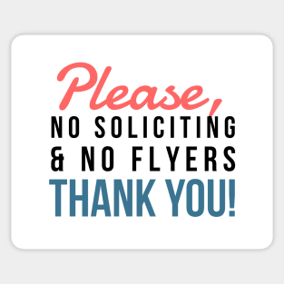 No Soliciting & No Flyers Sticker